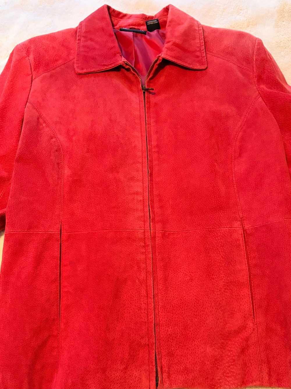 Relativity Red Suede Zip-Front Jacket - Picture 4 of 4